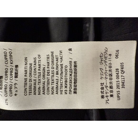 Alexander McQueen Double-Breasted Asymmetrical Black Coat - Picture 8 of 15